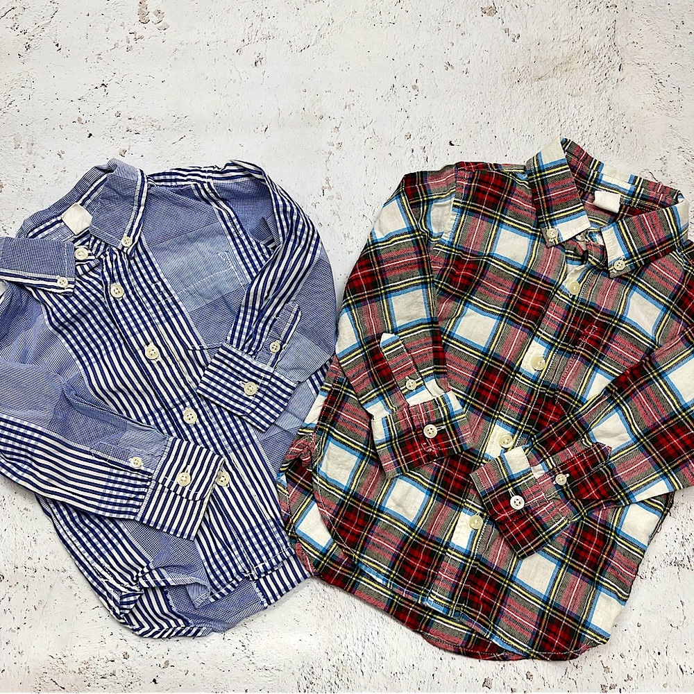 BabyGAP Plaid Button Down Shirts Boy’s Size 18-24 Months